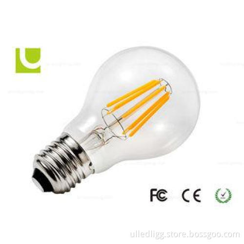 Decorative 110 Volt E26 A60 8W antique filament light bulbs